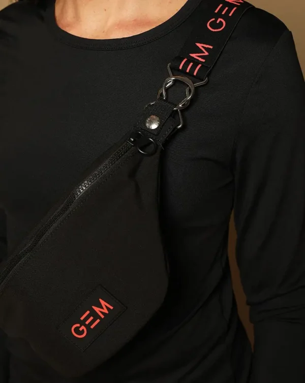 GEM - Sac banane Luna noir/corail – Image 2